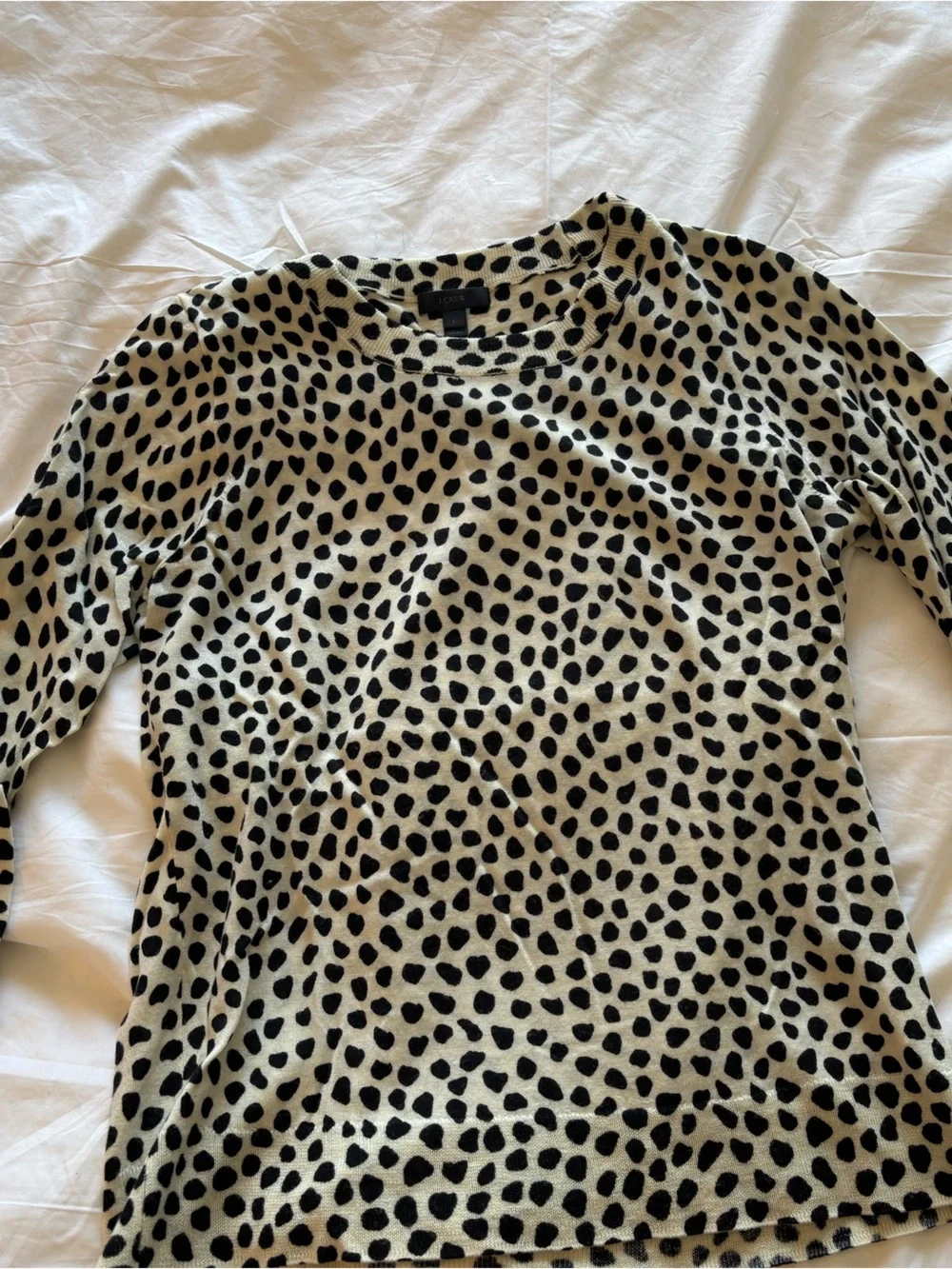 Vintage J. Crew Animal Print Wool-blend Sweater